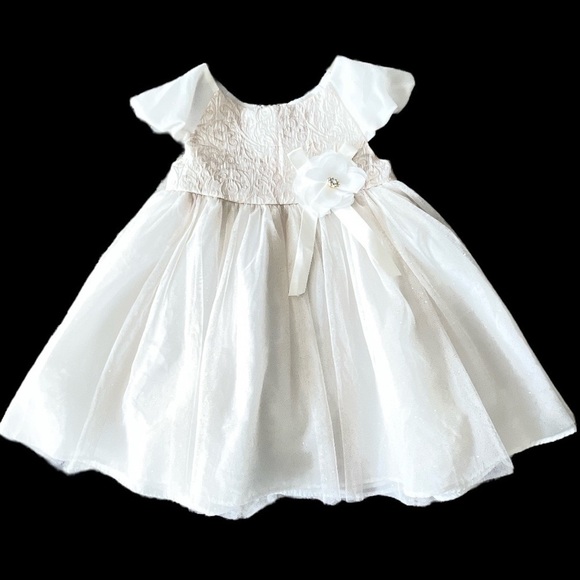 RARE Edition Candlelight Dress Gold Metallic Jacquard Bodice Sparkle Mesh Skirt - Picture 1 of 4